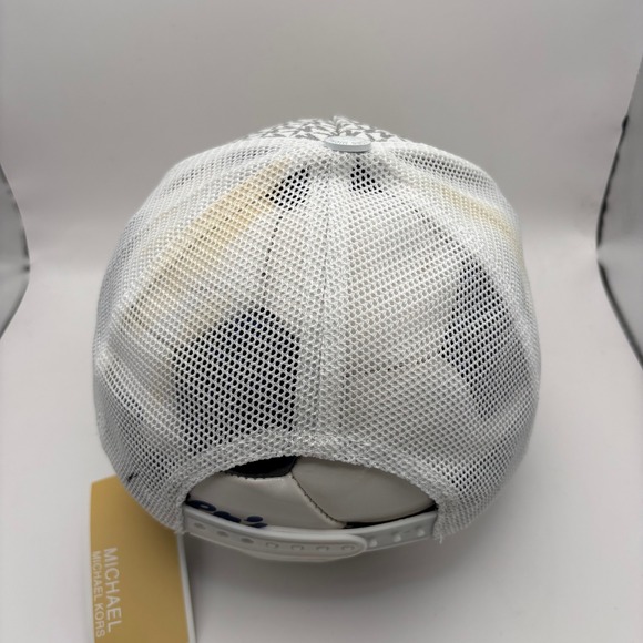 Michael Kors MK Logo Trucker‎ Hat White Grey Mesh Adjustable Snapback main image 5
